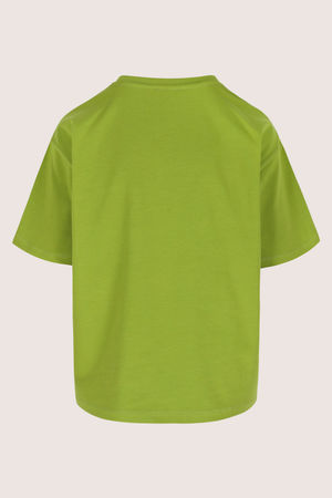 Sweatvest - T-shirt met satijnen borstzakje