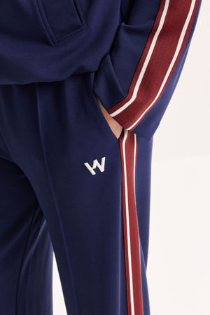 Broeken - Jersey broek met bies