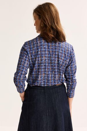 Hemden - Jersey hemdblouse met abstracte print
