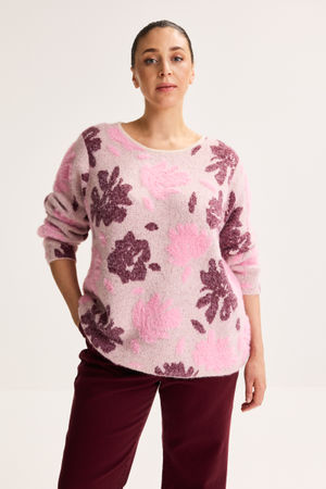 Jacquardtrui met ronde hals