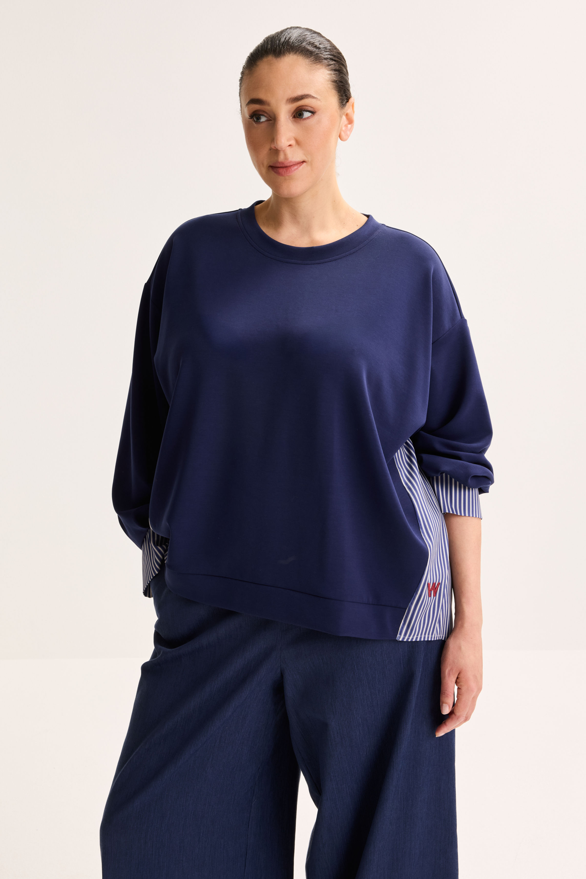 Sweat &agrave; dos en popeline ray&eacute;e - ame