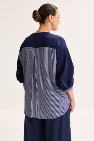 Hemden - Sweatshirt met gestreepte rug