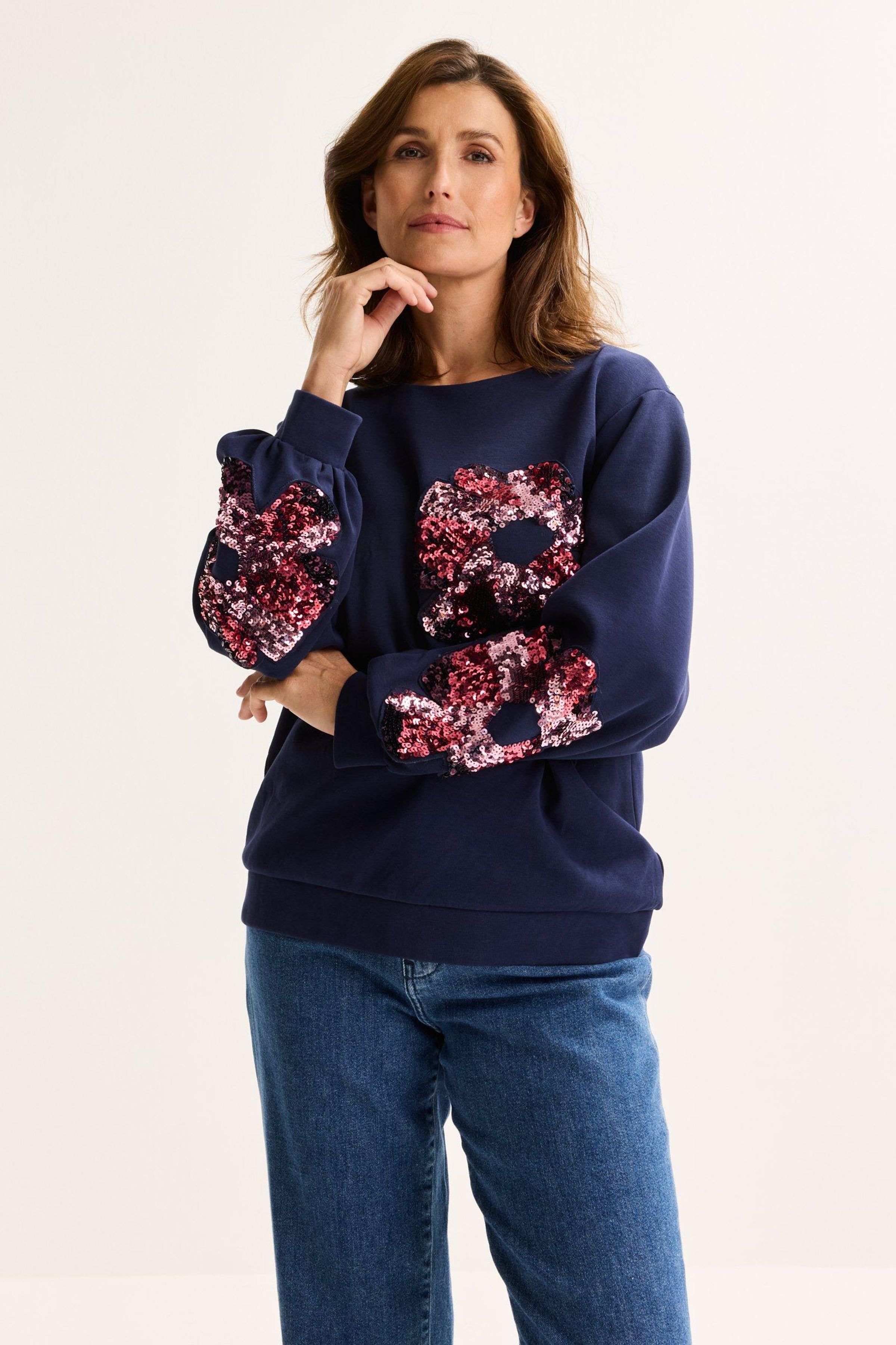 Sweatshirt met pailletten - may