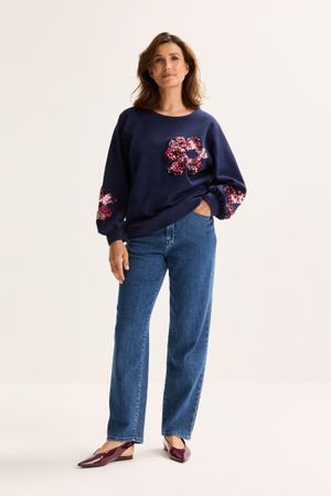 Sweatvest - Sweatshirt met pailletten