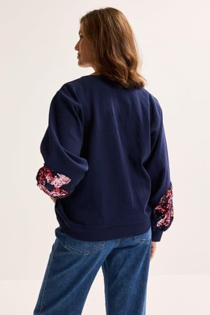 Sweatvest - Sweatshirt met pailletten
