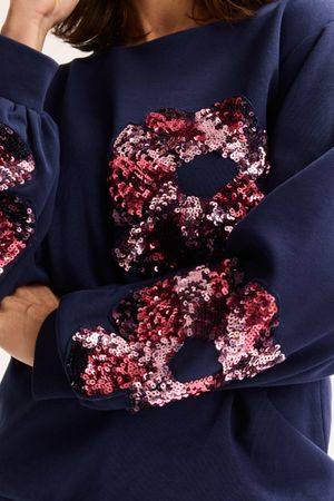 Sweatvest - Sweatshirt met pailletten