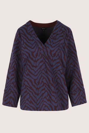 Hemden - V-halsblouse in jersey jacquard