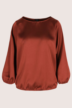 Chemises - Blouse en satin sur &eacute;lastique