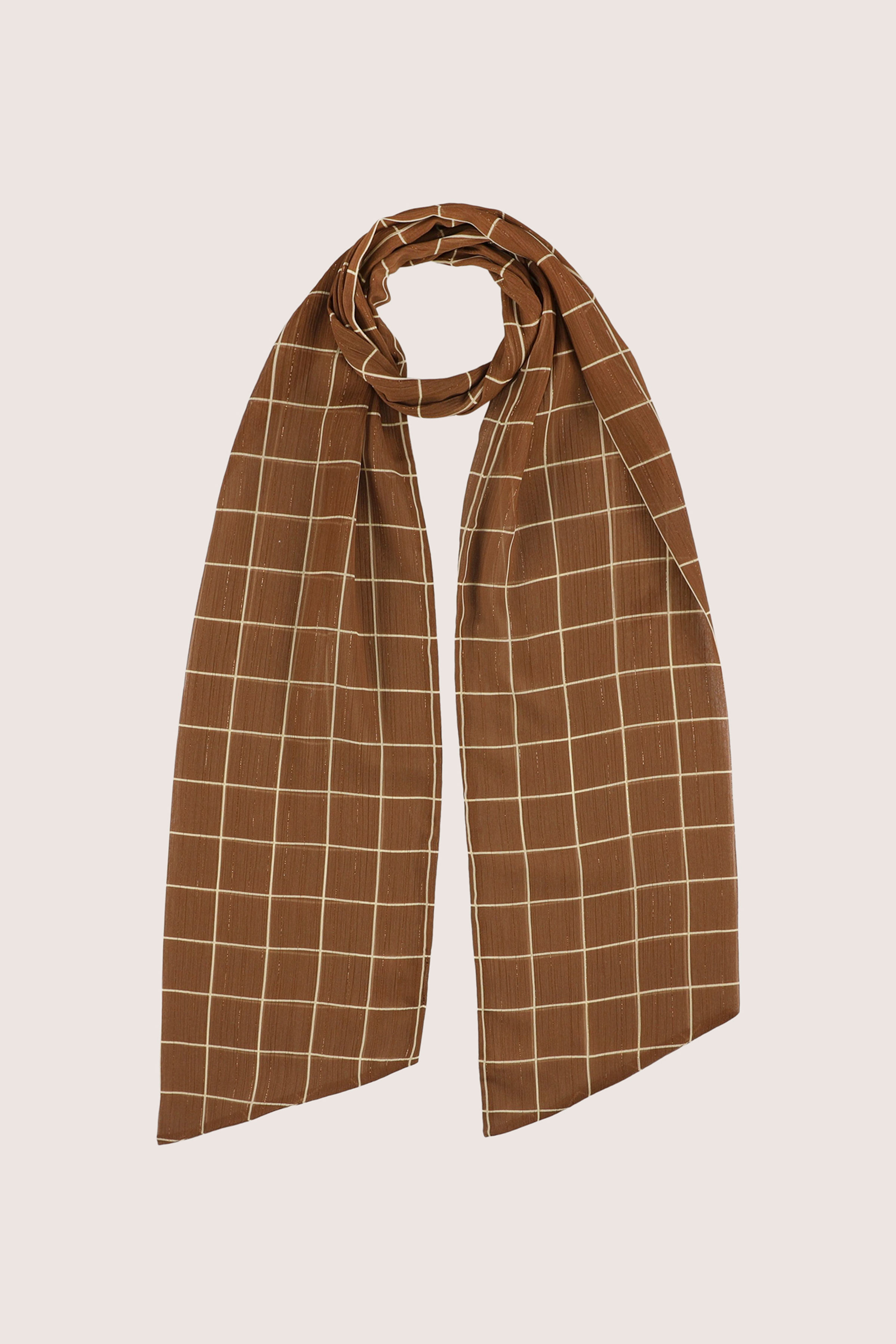 Dubbel sjaaltje in voile met lurex - may