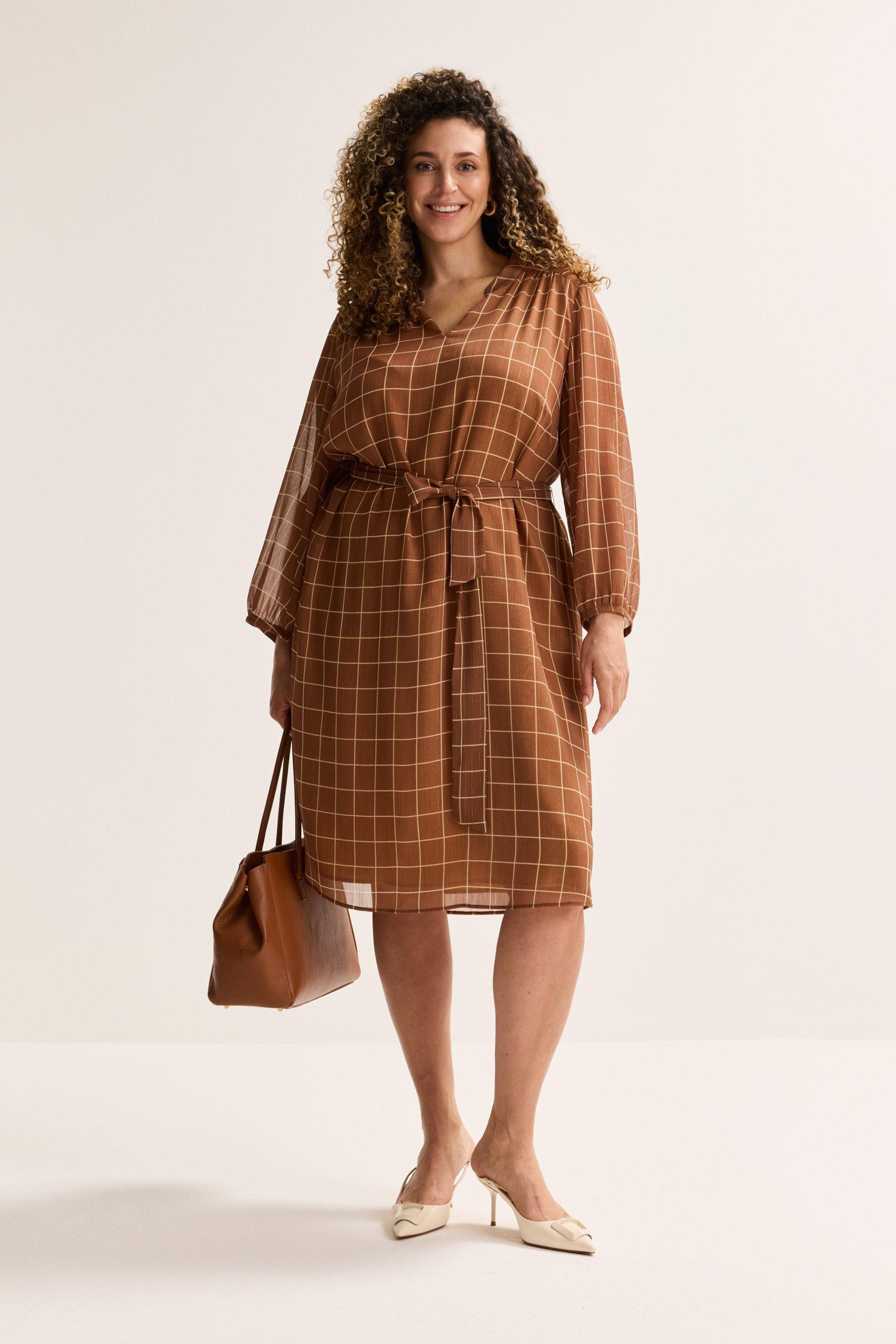 Robe droite en voile lurex - may