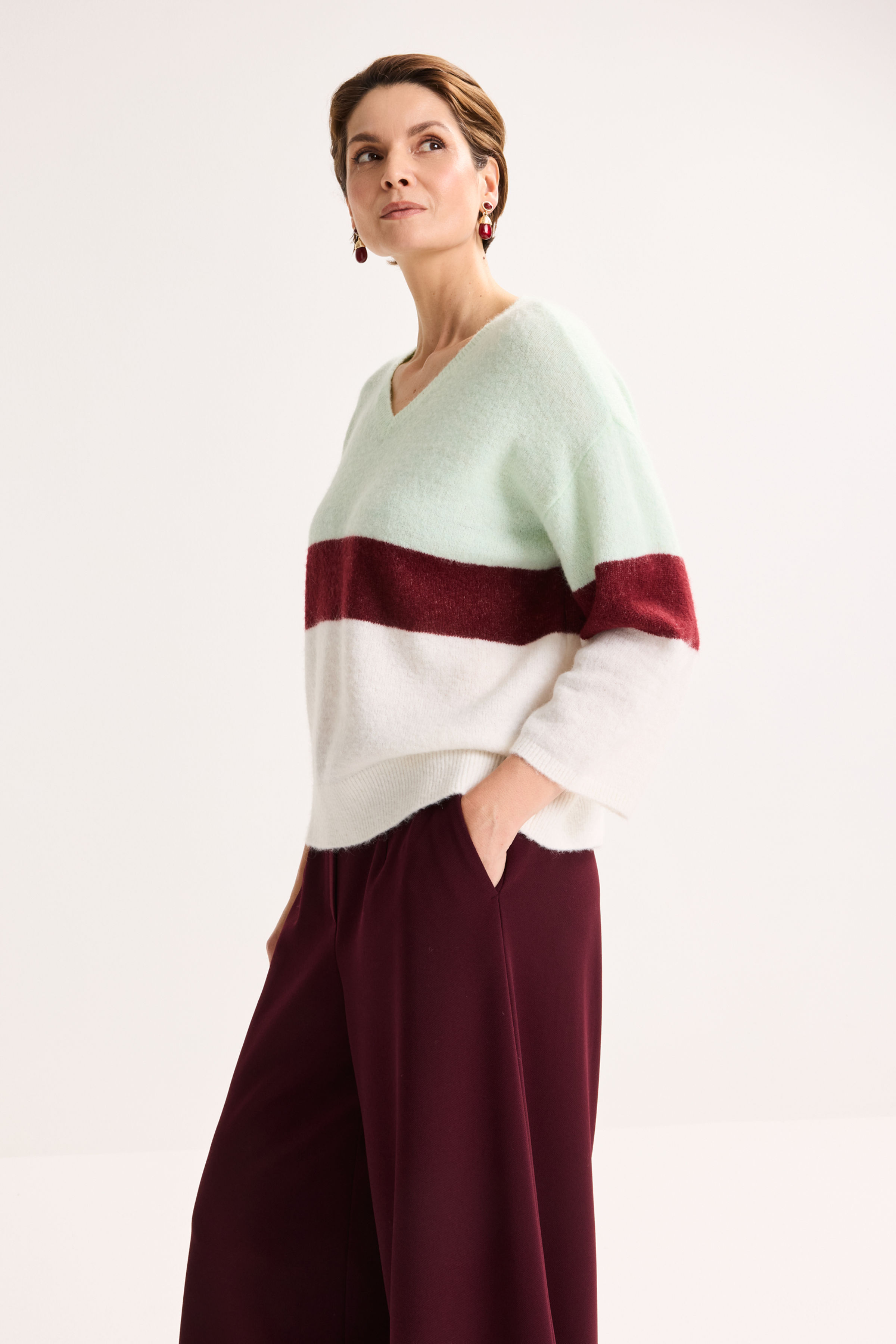 V-halstrui met mohair - ame