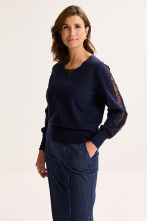 Pulls - Pull fin avec dentelle