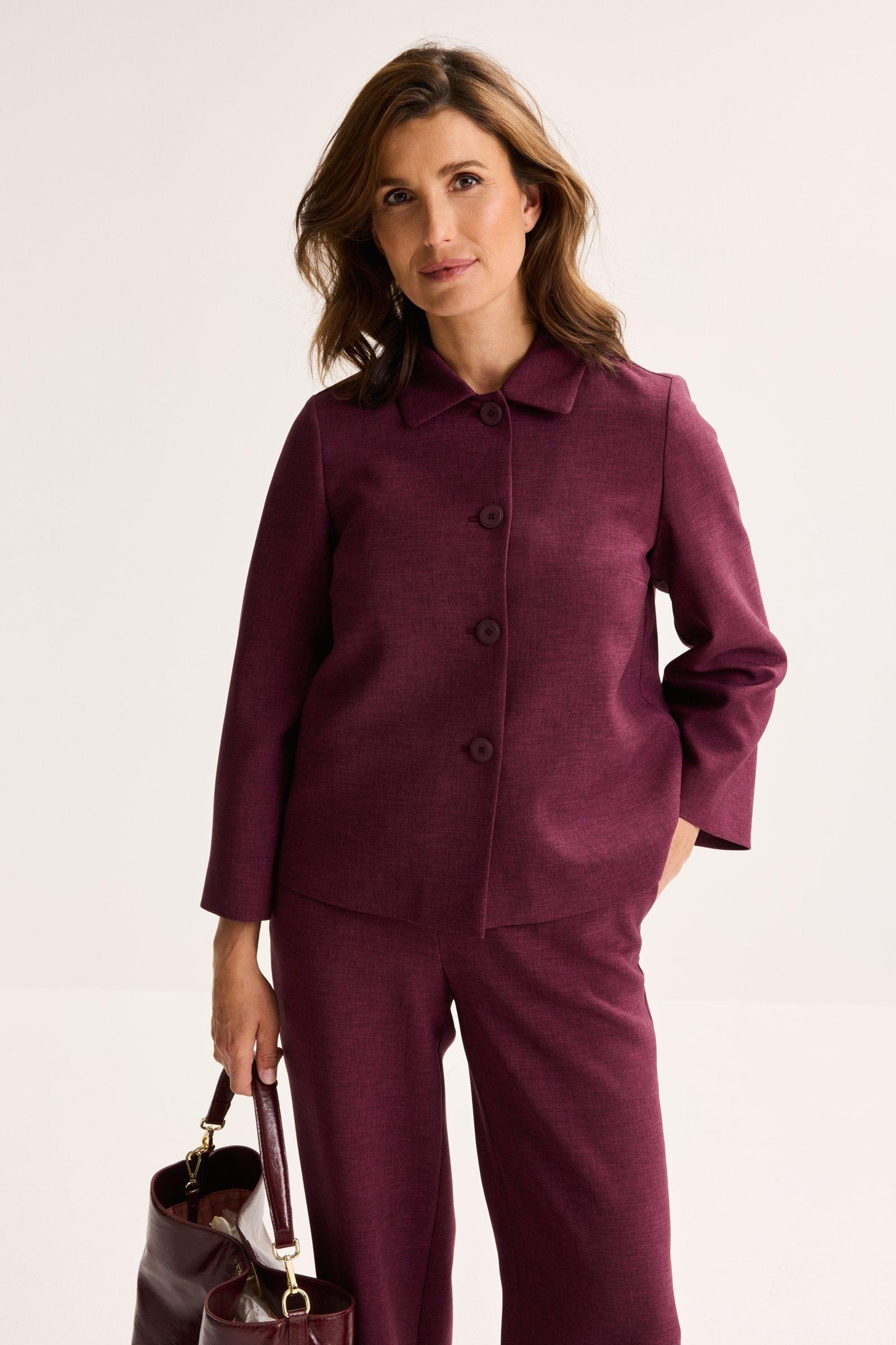 Boxy jasje in mel&eacute;e garen - may
