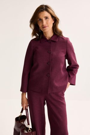 Boxy jasje in mel&eacute;e garen