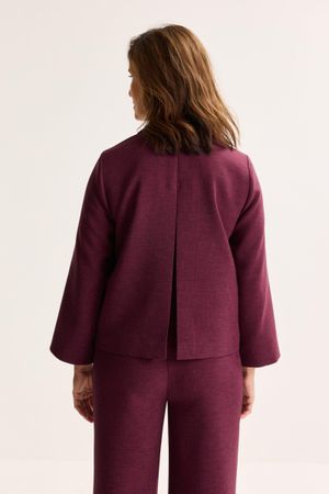 Blazers - Boxy jasje in mel&eacute;e garen