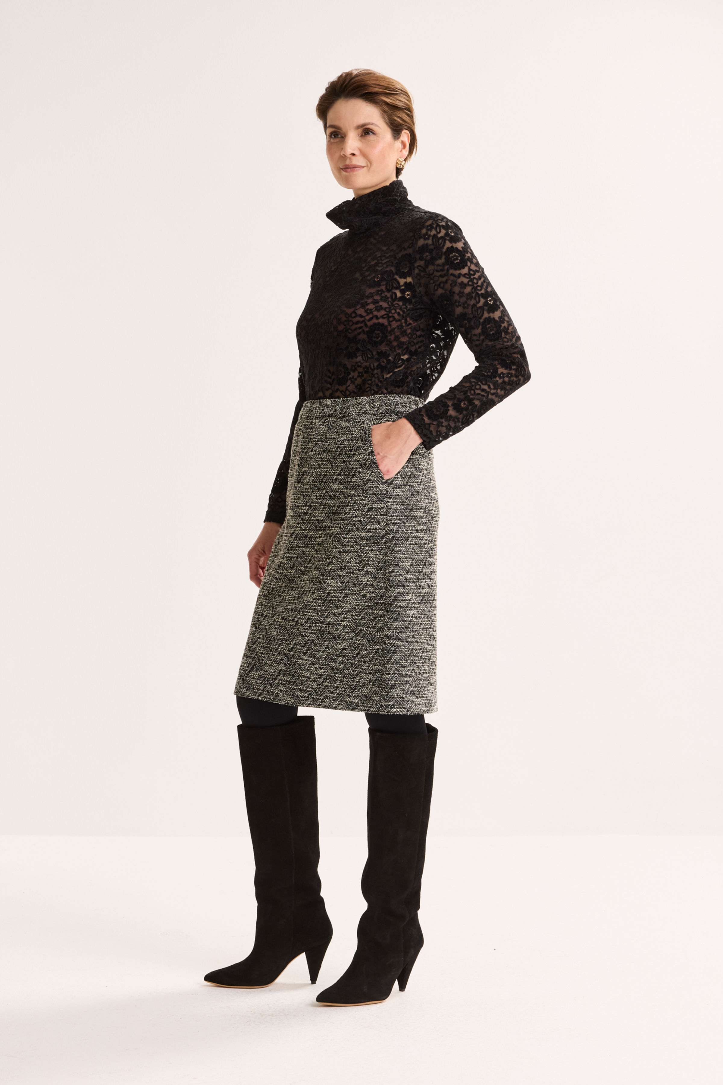 Jupe en tweed jersey - may