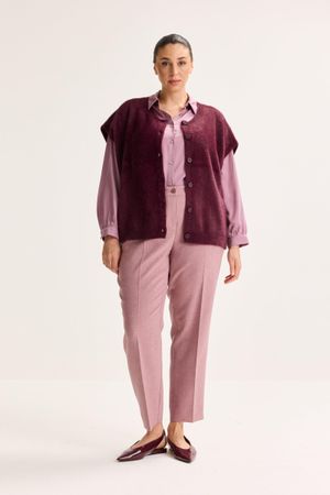 Cardigan - Cardigan met kaPmouw en ronde hals