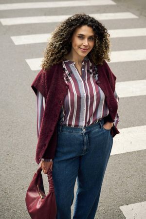Cardigan - Cardigan met kaPmouw en ronde hals