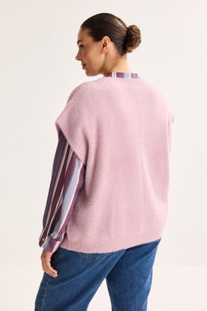 Cardigan - Cardigan met kaPmouw en ronde hals