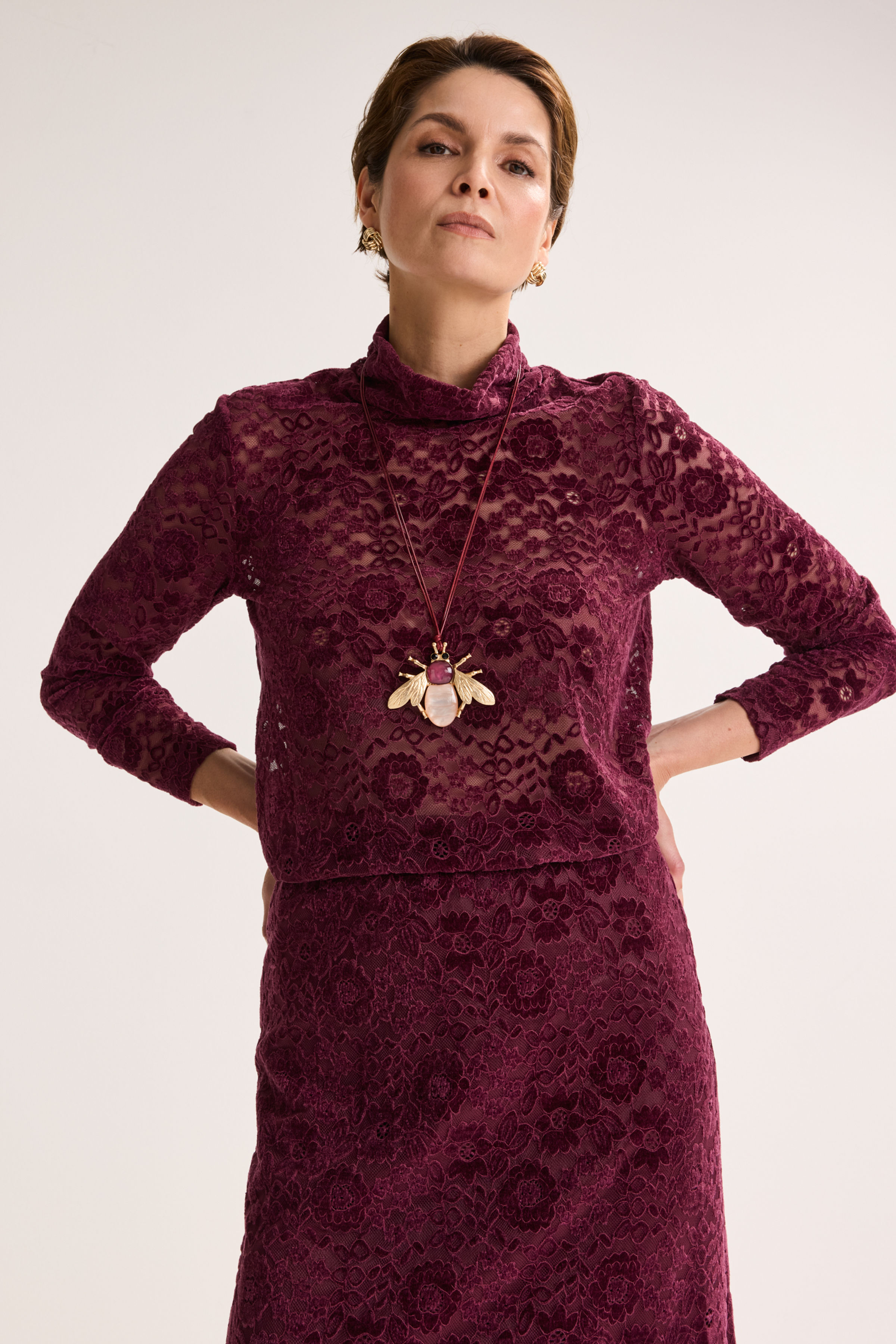 Sous-pull in velourskant - ame