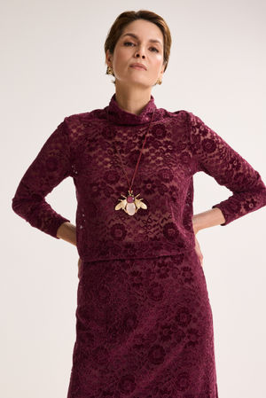 Sous-pull en dentelle de velours - ame