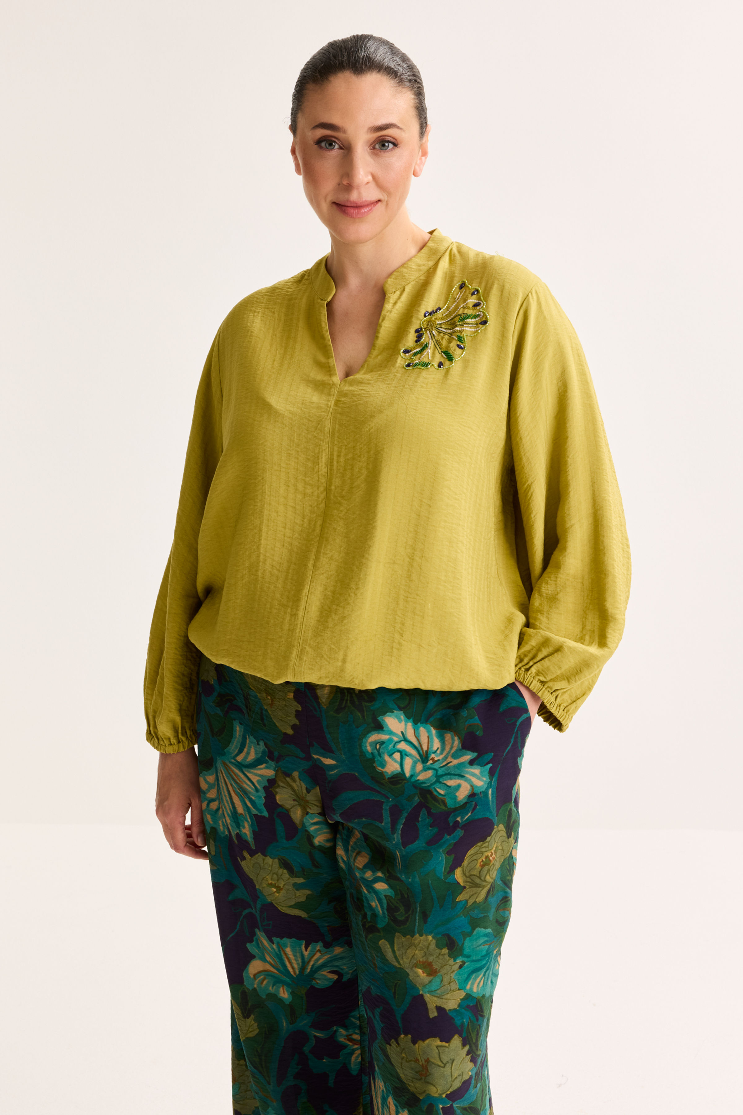 Wijde blouse op elastiek - may