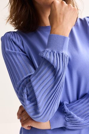 Pulls - Pull fin &agrave; manches pliss&eacute;es