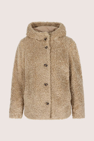 Manteaux - Veste teddy &agrave; capuche