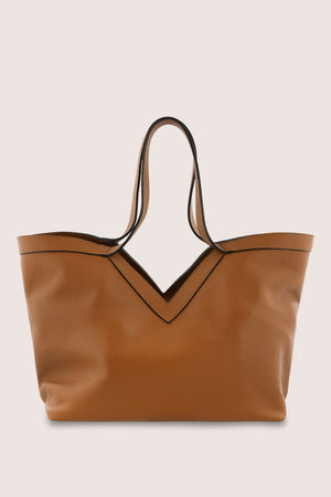 Babyspulletjes - Shopper in gekorreld leer