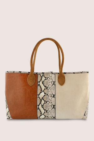 Brede shopper in patchwork - may