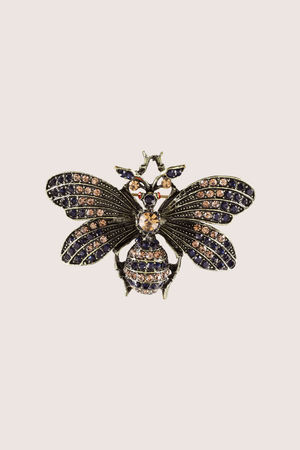 Scarabeebroche met steentjes - may