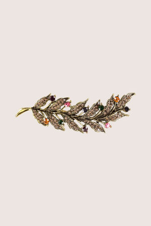 Broche met gekleurde steentjes - may