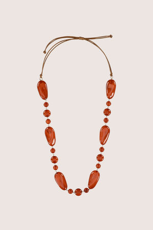 Ketting met gepolijste stenen - may