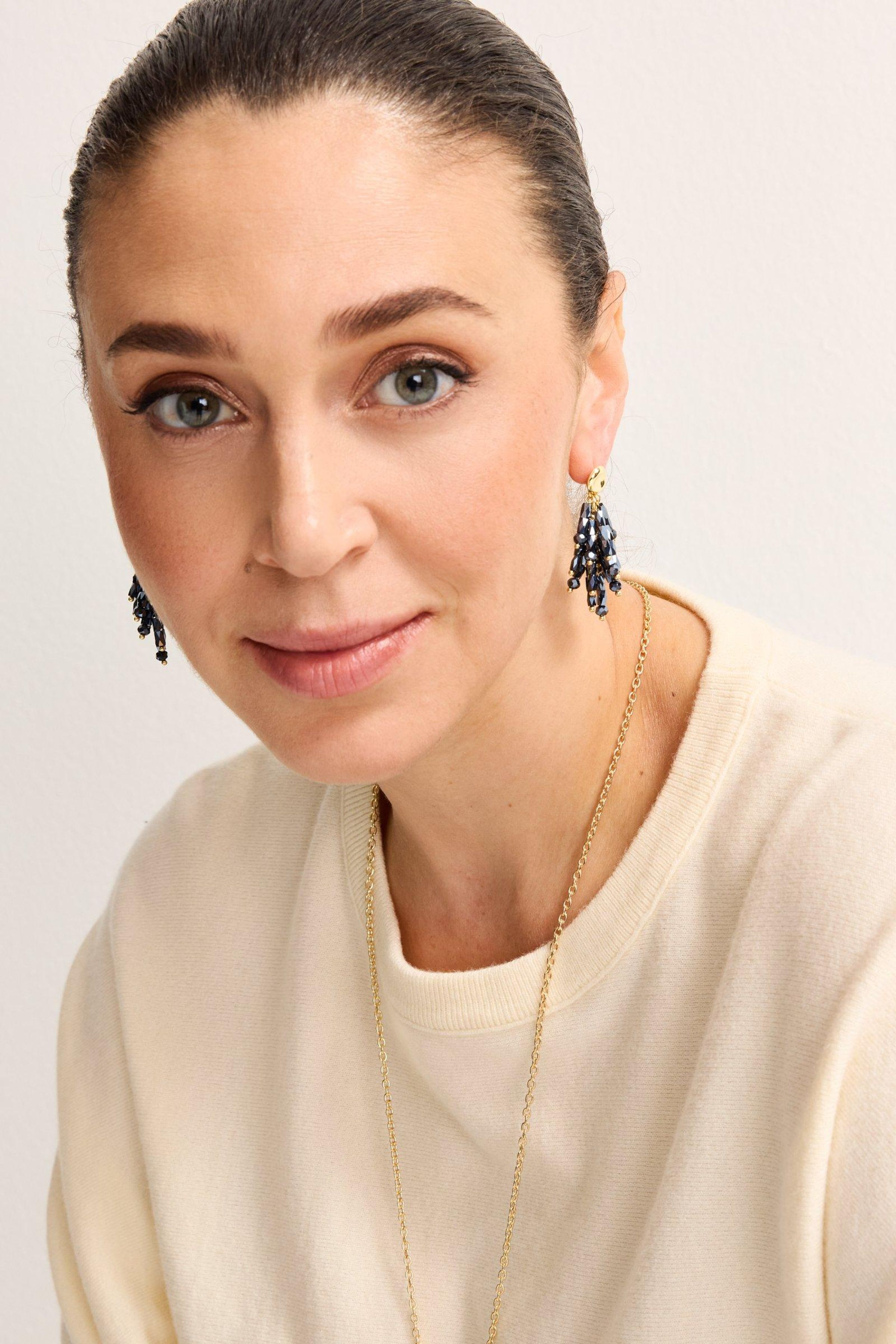 Boucles d'oreilles avec grappe de pierres - may