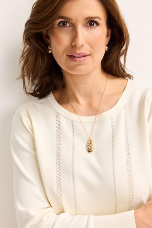 Collier avec pendentif hu&icirc;tre - may