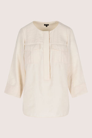 Hemden - Kraagloze loose fit blouse