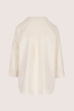 Hemden - Kraagloze loose fit blouse