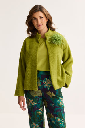 Open jasje in chenille