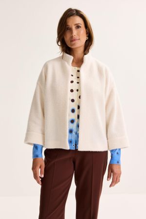 Open jasje in chenille