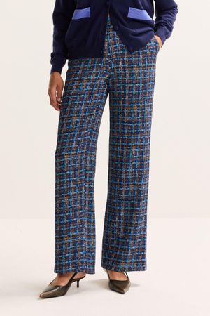 Pantalons - Pantalon droit &agrave; imprim&eacute; abstrait