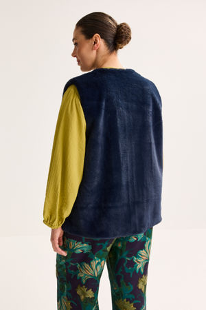 Cardigan - Mouwloos faux fur jasje