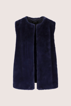 Cardigan - Mouwloos faux fur jasje