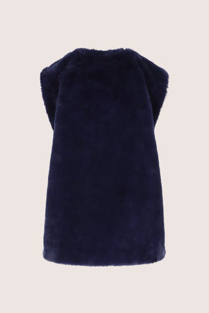 Cardigan - Mouwloos faux fur jasje