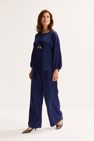 Hemden - Vleermuisblouse in satijn