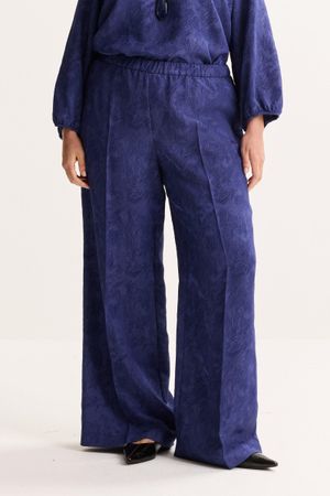 Pantalons -  Pantalon ample en satin jcquard