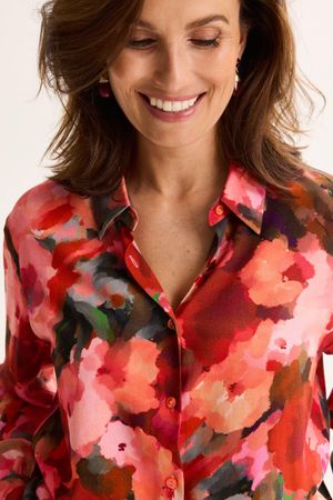 Chemises - Chemisier en jersey &agrave; imprim&eacute; floral