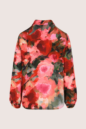 Hemden - Jersey hemdblouse met bloemenprint