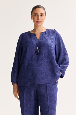 Blouse jacquard ton-sur-ton