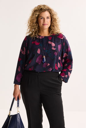Blouse imprim&eacute;e &agrave; col rond - may