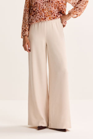 Broeken - Wijde broek in jersey jacquard